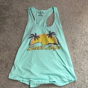 Salt Life Aqua Tank with Tropical Graphic